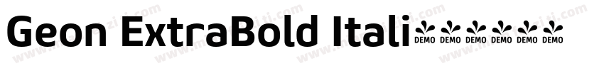 Geon ExtraBold Itali字体转换